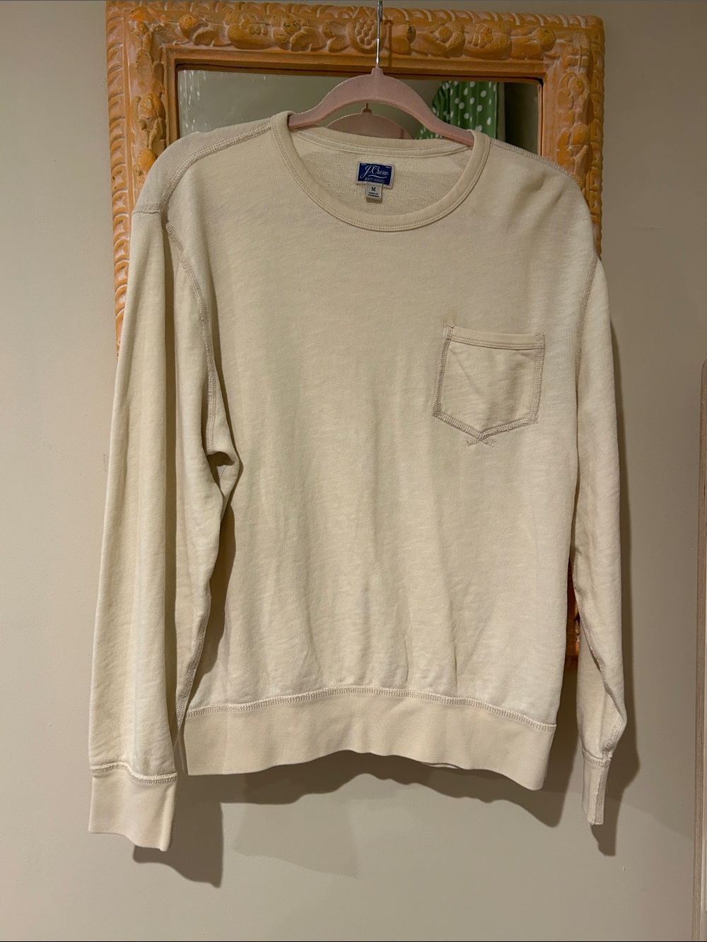 Cream J. Crew Vintage Crewneck Sweater